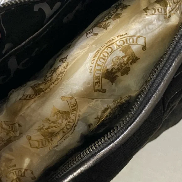 Vintage Juicy Couture Royal Juicy Black Velour Bag from 2009 With Original Tags - Picture 14 of 14